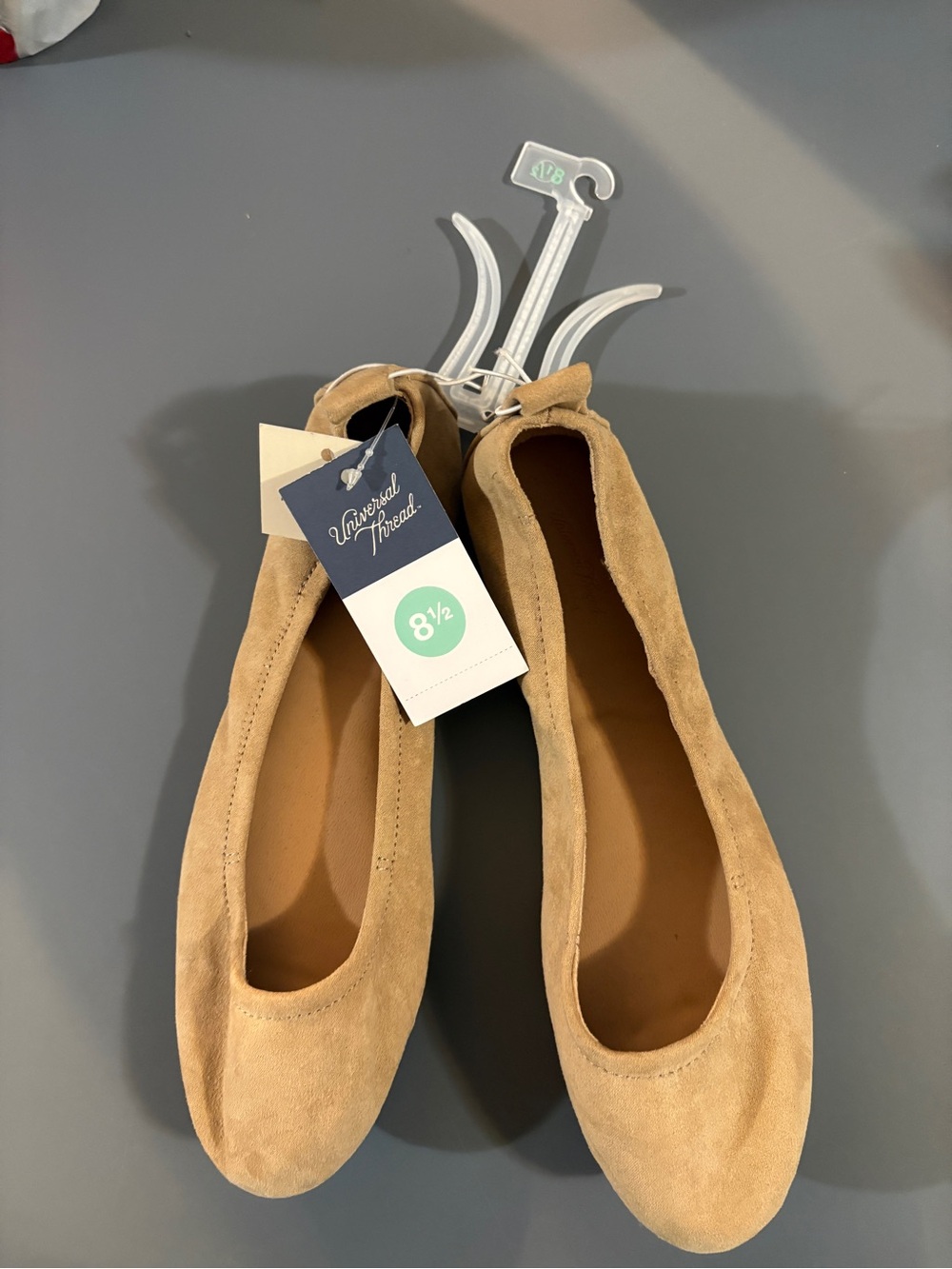 Universal Thread Camel/Tan Suede Ballet Flats — Women's 8.5